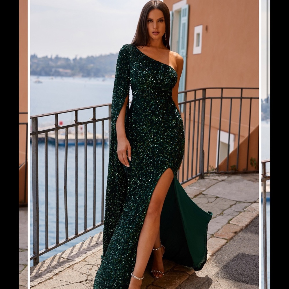 Al amour label emerald dress.